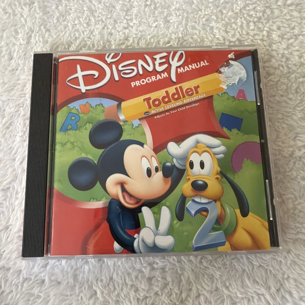 Disney Mickey Mouse Toddler PC CD ROM manual Case Only Win 7 Vista SP1 XP